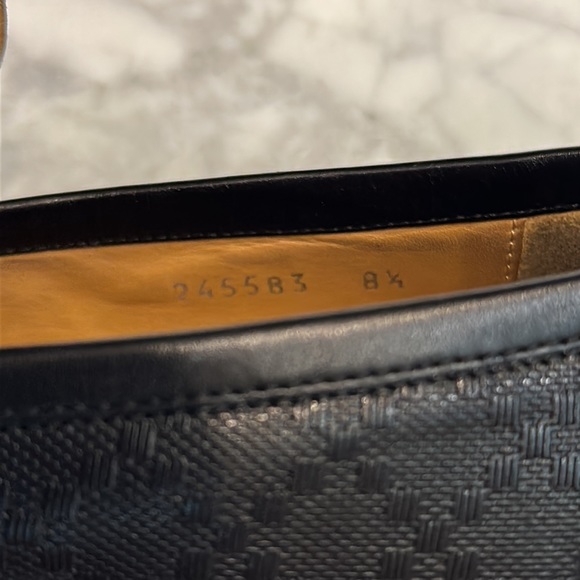 GUCCI- Men’s Checked Leather Slip On Loafers main image 4